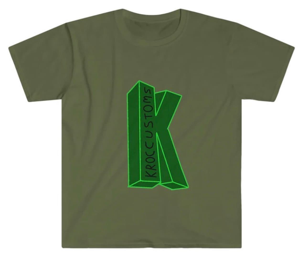 3D K monogram, olive