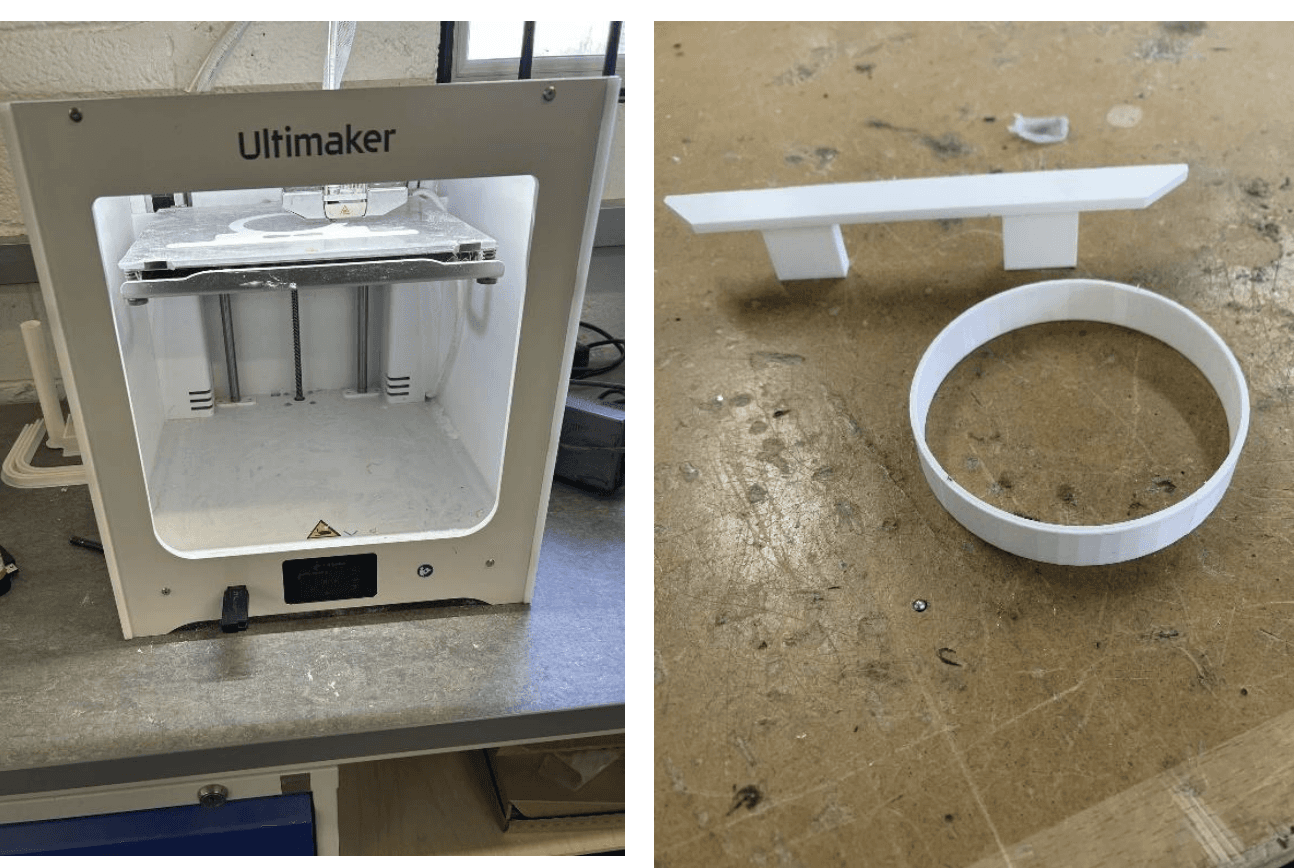 Spoiler and ball ring, fresh off the Ultimaker